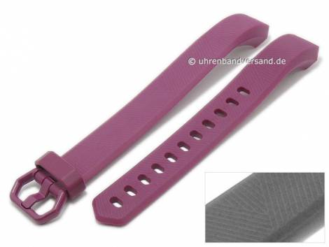 Watch strap purple silicone with structure suitable for FITBIT Alta HR - Bild vergr��ern 