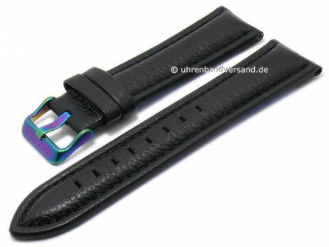 Replacement watch strap POLICE 14250XSRW-61 24mm black leather grained ...