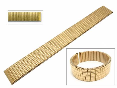Expansion band stainless steel 20mm gold plated elegant partly polished from Eichmueller - Bild vergr��ern 
