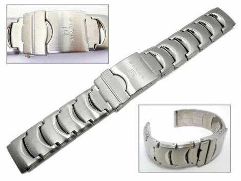 Watch band 18mm stainless steel brushed surface solid-look casual design - Bild vergr��ern 