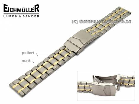Titanium Watch Band 20mm dual tone classic elegant design from Eichmueller - Bild vergr��ern 