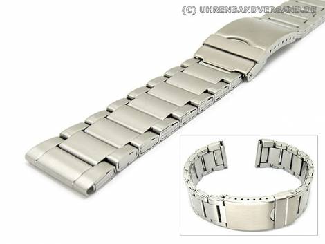 Watch band stainless steel 20mm brushed with clasp - Bild vergr��ern 