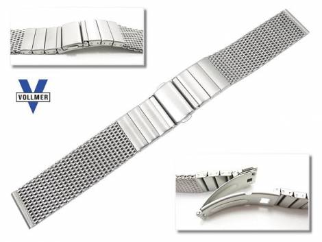 Watch band stainless steel 22mm mesh SES matt from Vollmer - Bild vergr��ern 
