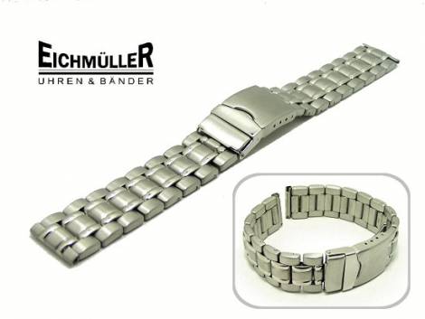 Watch band 20mm stainless steel solid-look elegant design from Eichmueller - Bild vergr��ern 