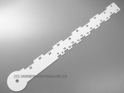 Measuring aid for lug width and buckle size - Bild vergrern 