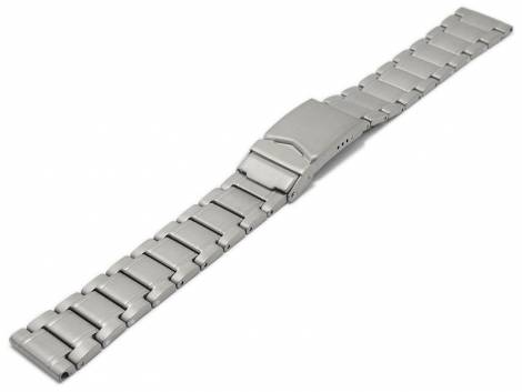 Watch strap 20mm titanium solid matt with security clasp by MABRO Steel - Bild vergrern 