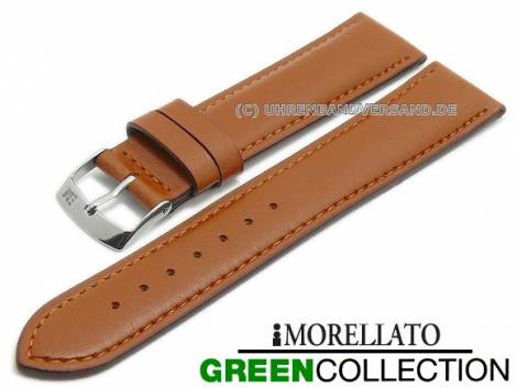 Watch strap -Quercia- 18mm light brown synthetic smooth stitched GREEN COLLECTION by MORELLATO (width of buckle 16 mm) - Bild vergr��ern 