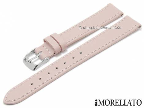 Watch strap -Sprint- 10mm pink nappa leather smooth with easy change spring bars by MORELLATO (width of buckle 10 mm) - Bild vergr��ern 