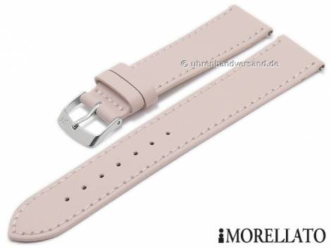 Watch strap -Sprint- 16mm pink nappa leather smooth with easy change spring bars by MORELLATO (width of buckle 14 mm) - Bild vergr��ern 