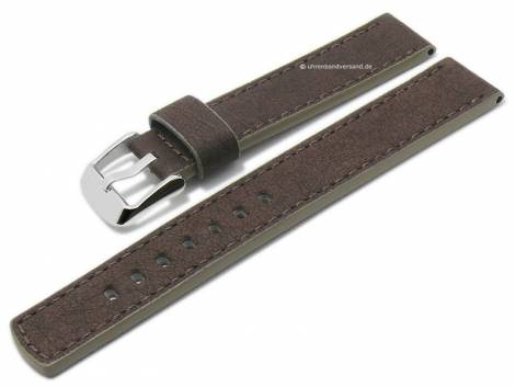 Watch strap -Origami- 24mm dark brown from recycled paper VEGAN by MORELLATO (width of buckle 22 mm) - Bild vergrern 