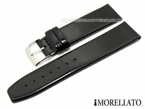 Watch strap 20mm black -Glass- patent leather by MORELLATO (width of buckle 18 mm) - Bild vergr��ern 