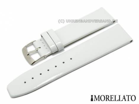 Watch strap 20mm white -Shiny- patent leather by MORELLATO (width of buckle 18 mm) - Bild vergr��ern 