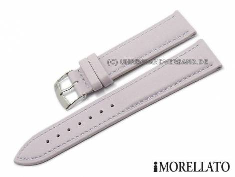 Watch strap -Musa- 20mm lilac finely grained stitched by MORELLATO (width of buckle 18 mm) - Bild vergr��ern 