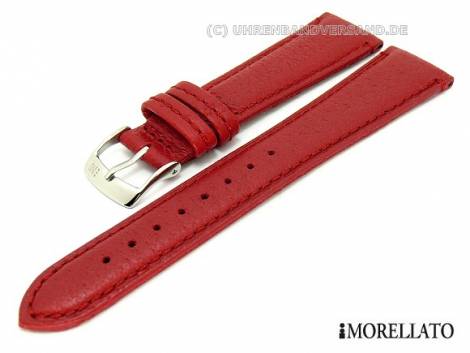 Watch strap -Wild Pekary- 16mm red real peccary leather grained from MORELLATO (width of buckle 14 mm) - Bild vergr��ern 