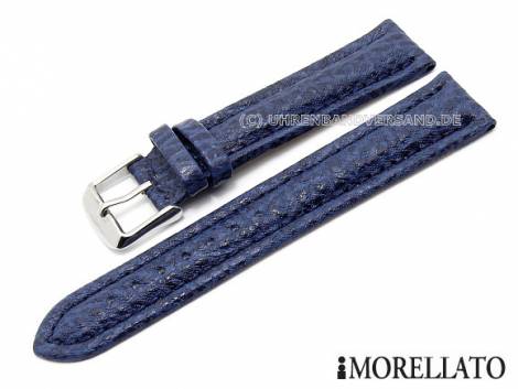 Watch strap 18mm blue -Ontario- genuine shark by MORELLATO (width of buckle 16 mm) - Bild vergr��ern 