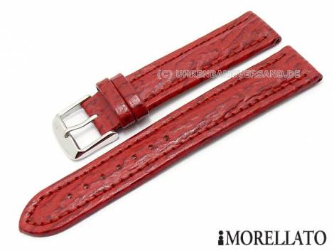Watch strap 18mm red -Ontario- genuine shark by MORELLATO (width of buckle 16 mm) - Bild vergr��ern 