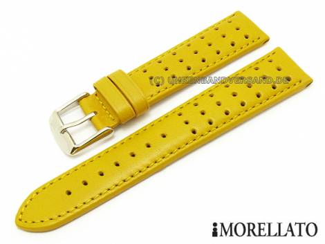 Watch strap 20mm yellow racing look smooth by MORELLATO (width of buckle 18 mm) - Bild vergr��ern 