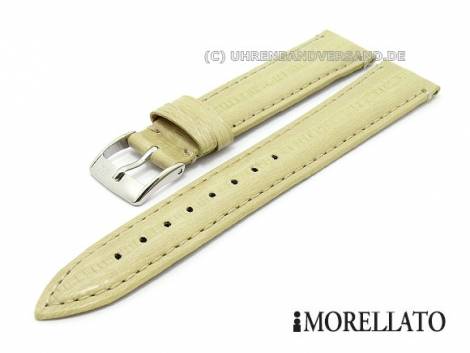 Watch strap 20mm beige -Palladio Anguilla- eel leather by MORELLATO (width of buckle 18 mm) - Bild vergr��ern 