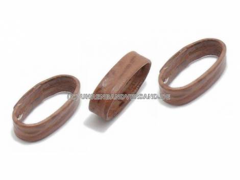 Replacement loops- SET 3 pieces 20mm brown genuine shark for leather watch bands - Bild vergr��ern 