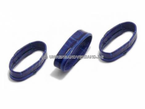 Replacement loops- SET 3 pieces 16mm blue alligator grain for leather watch bands - Bild vergr��ern 