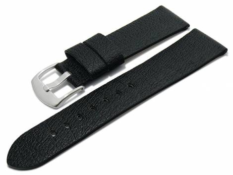 Meyhofer EASY-CLICK watch strap -Berea- 22mm black apple fibers VEGAN grained (width of buckle 20 mm) - Bild vergrern 