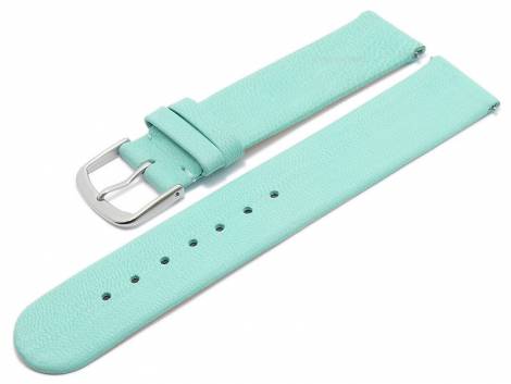 Meyhofer EASY-CLICK watch strap -Zermatt- 20mm turquoise goat leather grained (width of buckle 20 mm) - Bild vergrern 