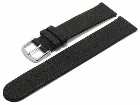 Meyhofer EASY-CLICK watch strap -Zermatt- 24mm black goat leather grained (width of buckle 24 mm) - Bild vergrern 