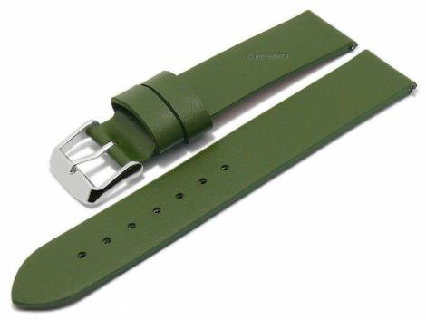 Meyhofer EASY-CLICK watch strap -Wilburton- 16mm green cactus fibers VEGAN matt (width of buckle 16 mm) - Bild vergrern 