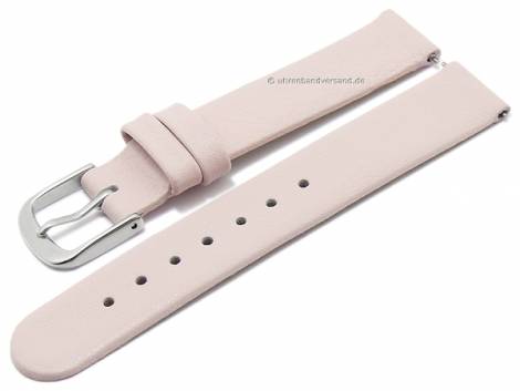 Meyhofer EASY-CLICK watch strap XS -Lagoa- 14mm pink leather without stitching (width of buckle 14 mm) - Bild vergrern 