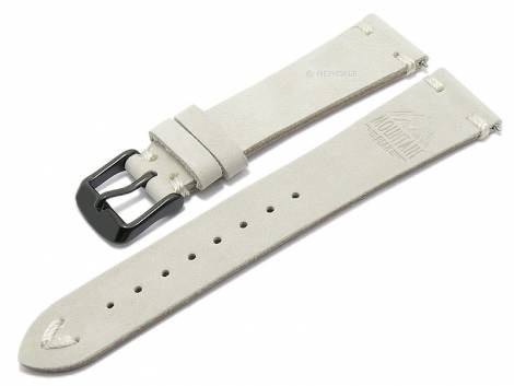 Meyhofer EASY-CLICK watch strap -Carson - Motif Mountain- 20mm sand leather light stitching (width of buckle 16 mm) - Bild vergr��ern 