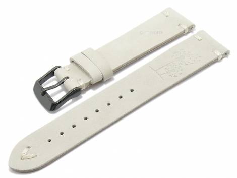 Meyhofer EASY-CLICK watch strap -Carson - Motif Dandelion- 20mm sand leather light stitching (width of buckle 16 mm) - Bild vergr��ern 