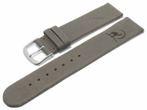 Meyhofer EASY-CLICK watch strap -Zermatt - Motif Camel- 22mm grey brown goat leather grained (width of buckle 22 mm) - Bild vergr��ern 