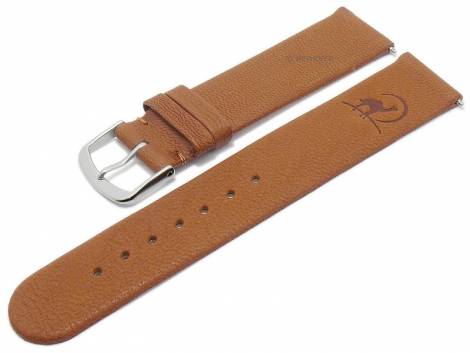 Meyhofer EASY-CLICK watch strap -Zermatt - Motif Camel- 22mm light brown goat leather grained (width of buckle 22 mm) - Bild vergrern 