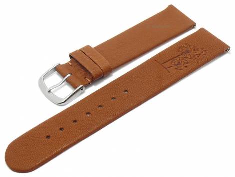 Meyhofer EASY-CLICK watch strap -Zermatt - Motif Dandelion- 22mm l. brown goat leather grained (width of buckle 22 mm) - Bild vergrern 