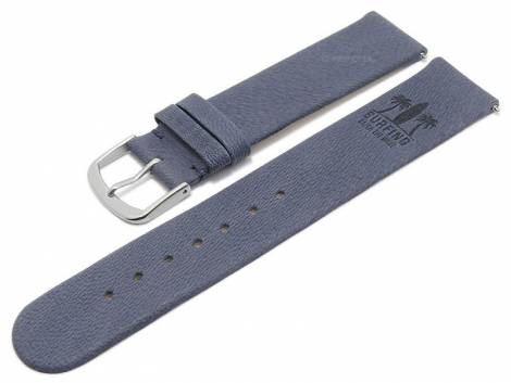 Meyhofer EASY-CLICK watch strap -Zermatt - Motif Surfing- 22mm blue goat leather grained (width of buckle 22 mm) - Bild vergrern 