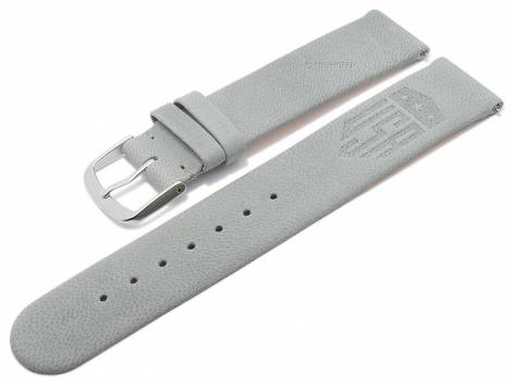 Meyhofer EASY-CLICK watch strap -Zermatt - Motif USA- 22mm light grey goat leather grained (width of buckle 22 mm) - Bild vergr��ern 