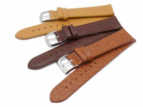 EASY-CHANGE watch strap set 3pcs CLASSIC TRIO 20mm brown leather by MEYHOFER EASY-CLICK - Bild vergrern 