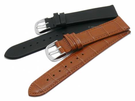 EASY-CHANGE watch strap set 2pcs CLASSIC DUO MIX 16mm black/light brown leather by MEYHOFER EASY-CLICK - Bild vergr��ern 
