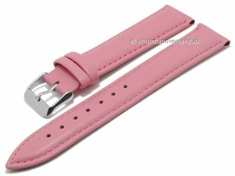 Basic watch strap -Talca- 20mm pink leather smooth stitched (width of buckle 18 mm) - Bild vergr��ern 