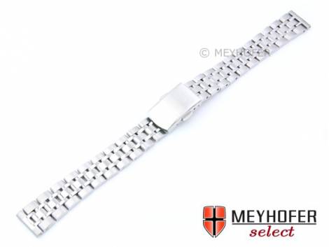 Watch strap -Ludbreg- 14mm stainless steel solid partly polished by MEYHOFER - Bild vergr��ern 