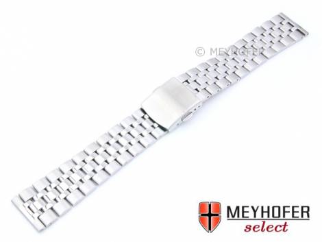 Watch strap -Ludbreg- 16mm stainless steel solid partly polished by MEYHOFER - Bild vergr��ern 