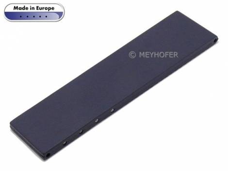 Watch strap half 18mm dark blue caoutchouc smooth matt by MEYHOFER (width of buckle 18 mm) - Bild vergrern 