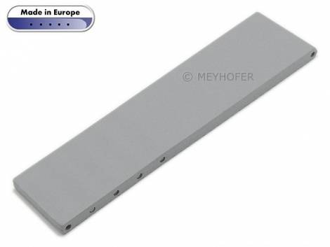 Watch strap half 18mm grey caoutchouc smooth matt by MEYHOFER (width of buckle 18 mm) - Bild vergr��ern 