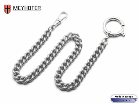 Pocket watch chain -Thonberg- stainless steel silver medium links polished by MEYHOFER - Bild vergr��ern 