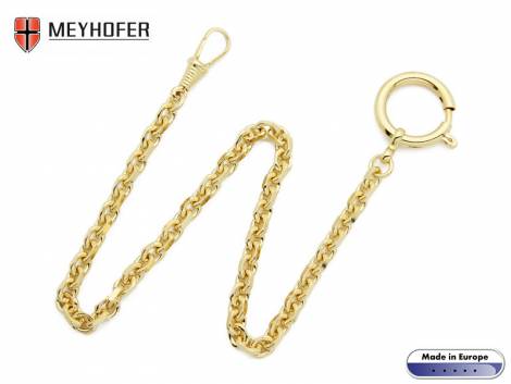 Pocket watch chain -Torna- golden stainless anchor chain small links by MEYHOFER - Bild vergr��ern 