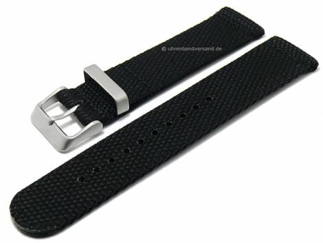 Watch strap -Apolda- 22mm black nylon/textile military look NATO design by MEYHOFER - Bild vergrern 