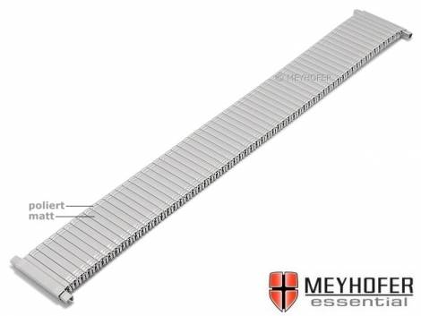 Watch band -Hirado- 20mm stainless steel expansion band partly polished with telescopic ends by MEYHOFER - Bild vergr��ern 