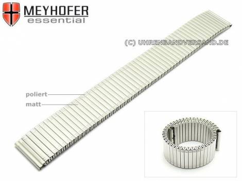 Watch band -Hirado- 20mm stainless steel expansion band partly polished by MEYHOFER - Bild vergr��ern 