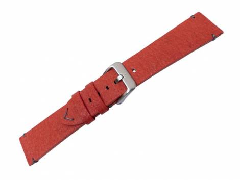 Watch strap -Boulder- 18mm red from pineapple fibers VEGAN matt by MEYHOFER (width of buckle 16 mm) - Bild vergr��ern 
