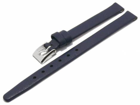 Watch strap XL -Regensburg- 08mm dark blue leather HANDMADE IN GERMANY by MEYHOFER (width of buckle 08 mm) - Bild vergrern 